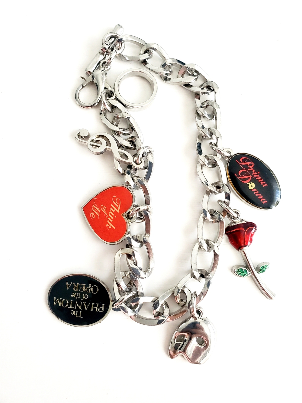 Silver-Tone The Phantom Of The Opera Charm Bracelet with Charms